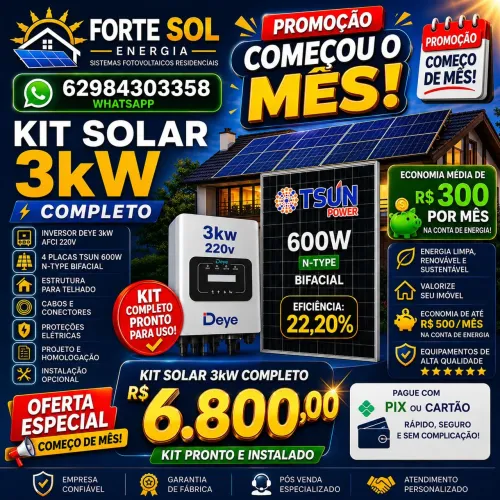 Kit energia solar completo