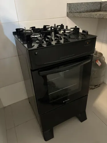 Fogão Atlas 4 Bocas Monaco Top Glass Preto - Apenas 3 Meses de Uso