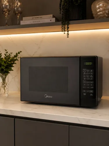 Micro-ondas Midea 20L Porta Espelhada Prata110V