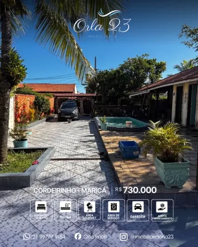 CORDEIRINHO, ORLA23 IMOBILIÁRIA VENDE! EXCELENTE IMÓVEL