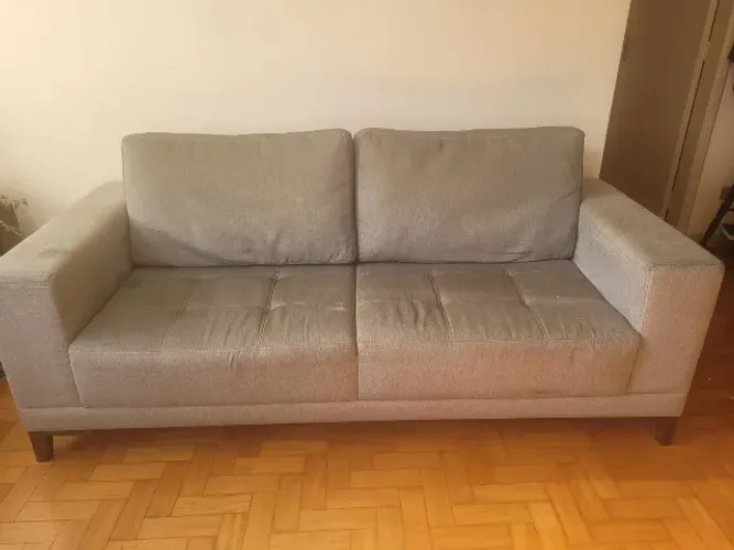 Sofá 3 Lugares Volga Linho Cinza