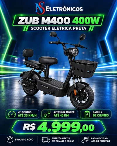 Scooter Elétrica 400W NOVO ENTREGAMOS