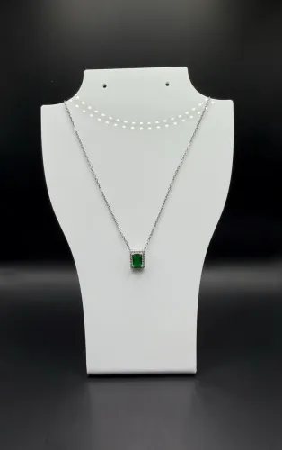 Colar Swarovski pedra verde
