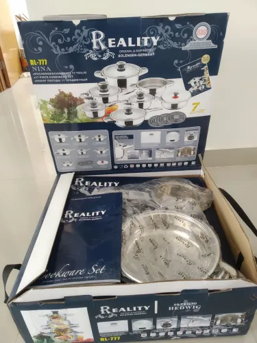 Jogo de Panelas Reality RL-777 Inox 17 Peças