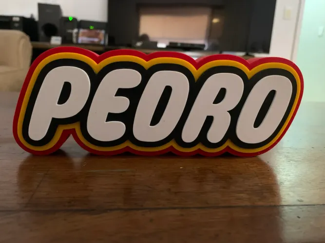 Placa decorativa com nome personalizado 