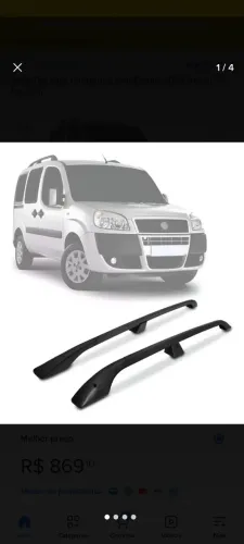 Rack de Teto Longarina Fiat Doblo 2001 até 2021