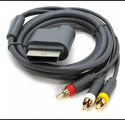 Cabo Av Rca Áudio Vídeo Com 1,8 Metros Para Xbox 360 Slim