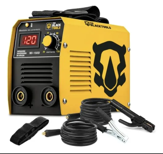 Máquina Inversora De Solda Portatil Mma Eletrodo MI150D 120A The Black Tools