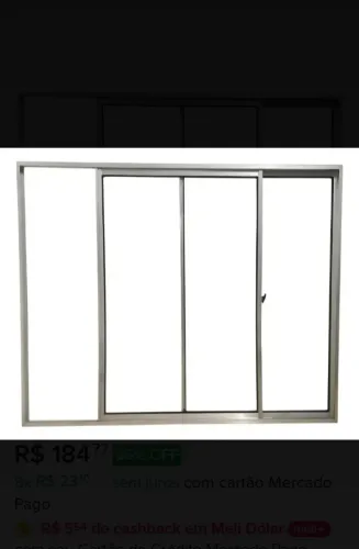 Janela de alumínio 1x1