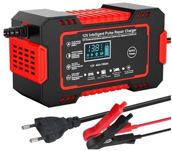 Carregador Bateria Inteligente Carro Moto Portatil 12V