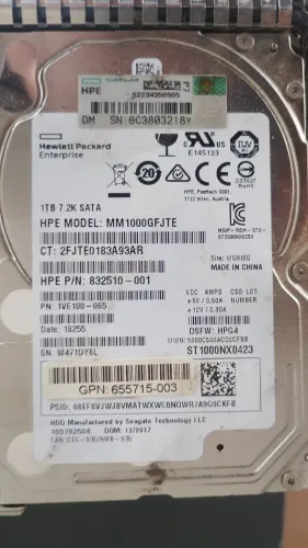 Disco Rígido HP 1 TB Sata 7200 rpm 832510-001