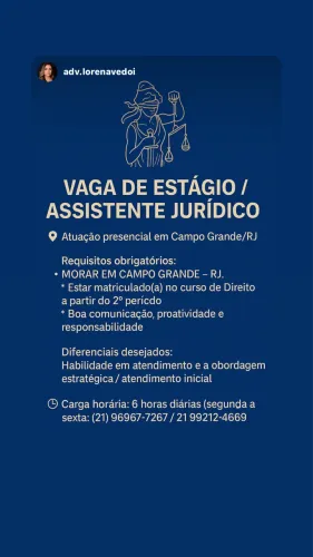 Vaga de Estágio em Direito