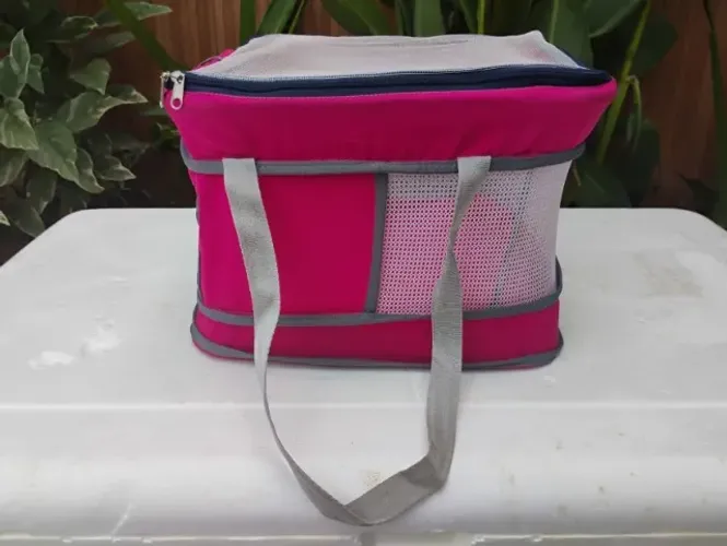 Bolsa de transporte aéreo- avião pet ROSA