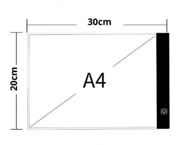 Mesa de led A4 para desenho