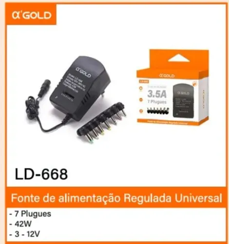 QUEIMA DE ESTOQUE -FONTE DE ALIMENTACAO REGULADA UNIVERSAL NO ATACADO - MÍN. 25 UNIDADES