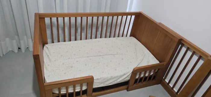 Berço Tulipa Baby Bebê Retrô 3 em 1- Madeira Maciça Seminovo