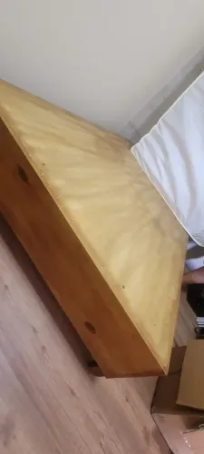 ?Cama Box de Casal em Madeira com Colchão - Ótimo Estado!