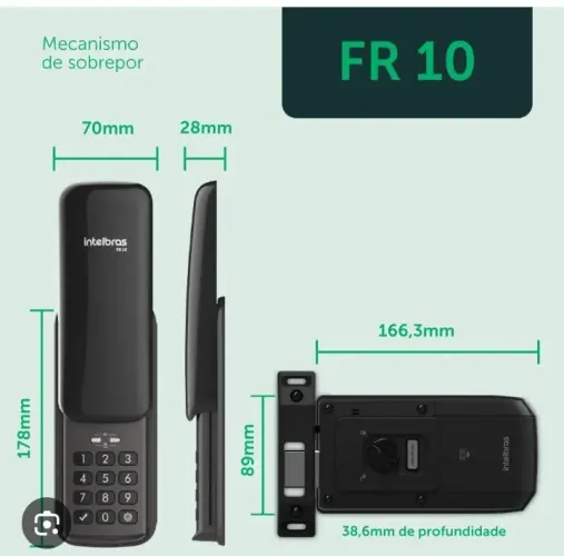 Fechadura digital fr10/com a instalação e configuração incluso
