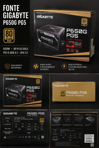 ? FONTE GIGABYTE P650G PG5 ? 650W 80 PLUS GOLD ?