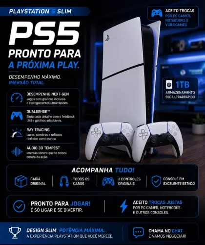 PLAYSTATION 5 SLIM ? 1TB + 2 CONTROLES