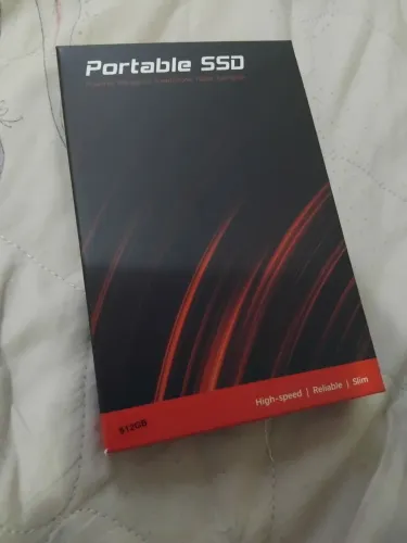 Pendrive / ssd portatil 512gb com velocidade de 1000mb/s leitura e 900mb/s escrita NOVO