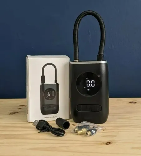 Mini Compressor de Ar Digital USB-C Recarregável Sem Fio
