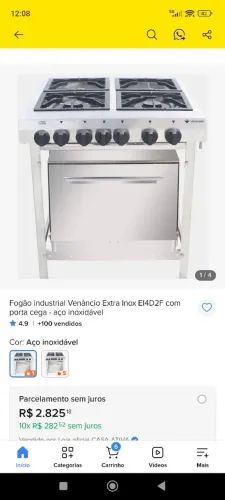 Fogão industrial INOX
