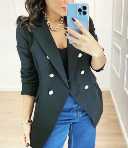 Blazer alfaiataria Balmain cor preto