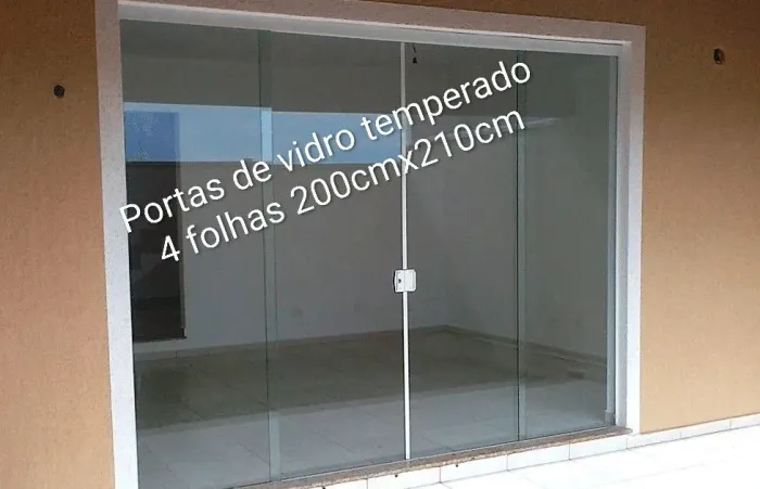 Porta de vidro 4 folhas