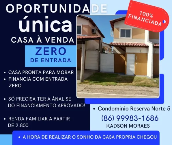 100% FINANCIADA - CONDOMÍNIO RESERVA NORTE 5 - QUITADA - ZERO DE ENTRADA