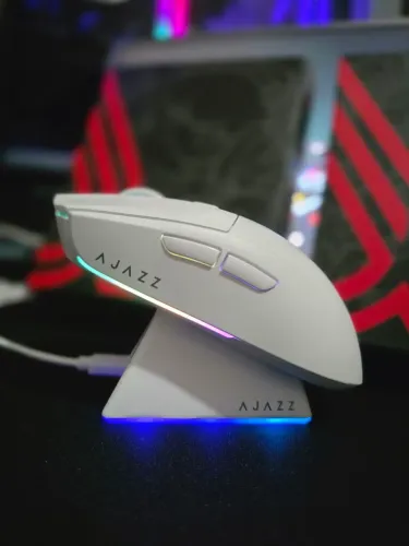 Mouse Gamer Sem Fio Ajazz AJ139 V2 MC - Com Dock de Carregamento RGB