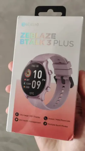Smartwatch ZEBLAZE Btalk 3 Plus - Display 1.39" - Lilás Claro - Novo