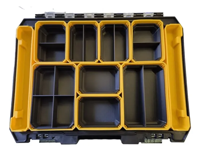 Kit completo 8 organizadores preto compatível caixa Dewalt Tstak