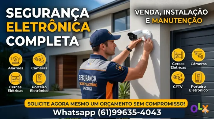 Segurança Eletrônica Completa: Venda, Instalação e Manutenção