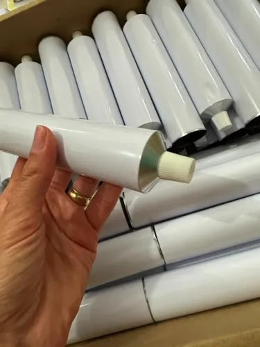 Bisnaga de Alumínio Branca 100g - 50 Unidades