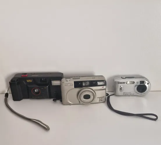 Câmeras Sony, Yashica e Minolta 
