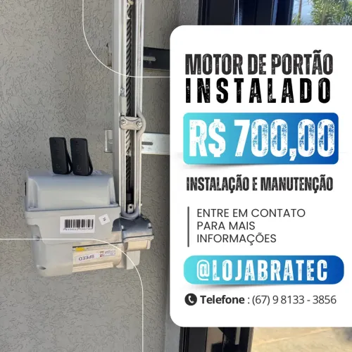 Motor de portão eletrônico de 8 segundos novo (instalado)