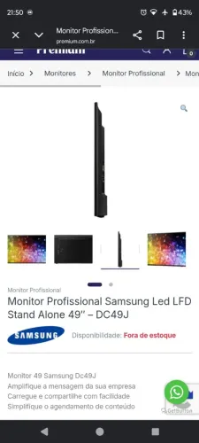 Monitor Samsung 49 polegadas