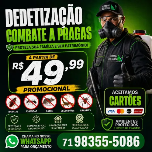 DEDETIZAÇÃO PROMOÇÃO DO MÊS