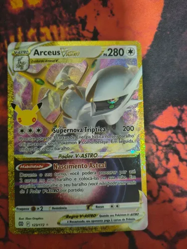 Carta rara Pokémon Arceus V-ASTRO (123/172) 30 Anos