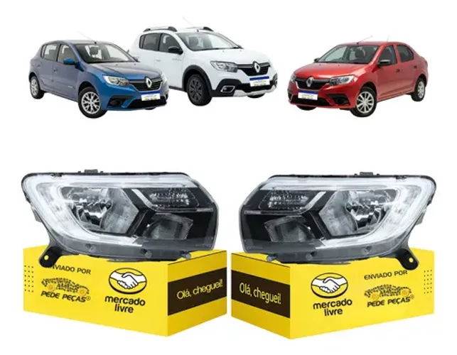 Par Farol Sinaleira Sandero Stepway 2020 2021 22 23 24 2025 Ambos Lados