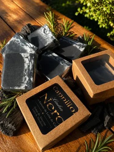 Sabonetes Premium Artesanais Cappillon - Linhas Sienne e Nero