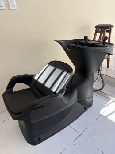 Lavatório para Salão de Beleza Completo - Preto - Ótimo Estado