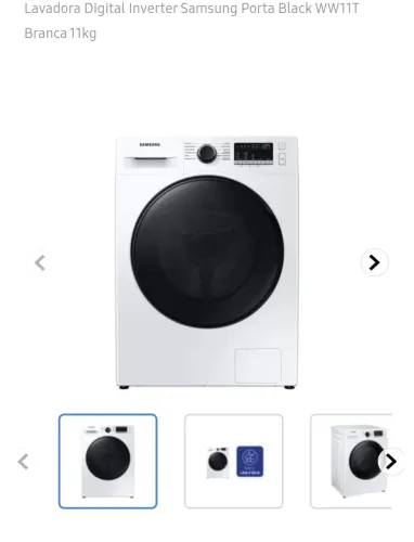 Lavadora Samsung Digital Inverter Porta Black 11