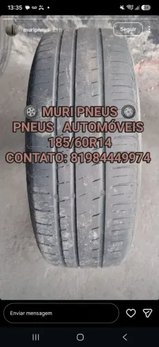PNEUS 185/60R14 PNEU 185/60R14 PNEUS USADOS PNEUS MEIA VIDA 185/60R14 PNEUS SEMINOVOS