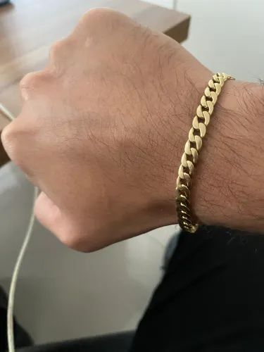 Pulseira cuban no ouro 18k 5.5 g