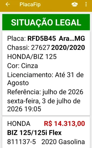 Biz abaixo da FIPE bem conservado!revisada.13.500.00