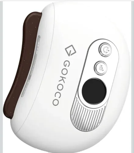 GOKOCO Gua Sha Elétrico para Rosto e Corpo,Massageador Facial com Luz Vermelha