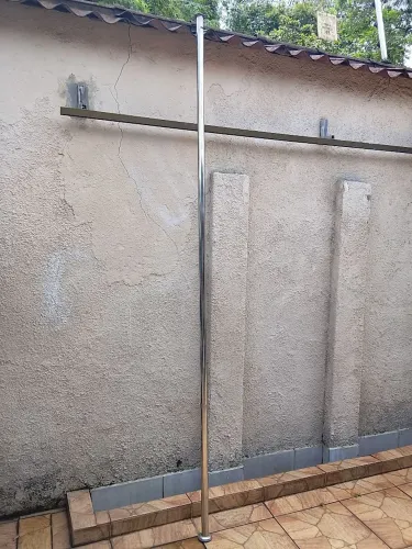 Barra de Inox para Pole Dance 3m - Fixa - Bem Conservada