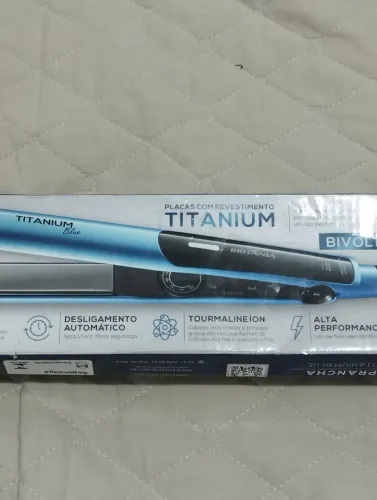 Vendo prancha TITANIUM BLUE BRITÂNIA BIVOLT